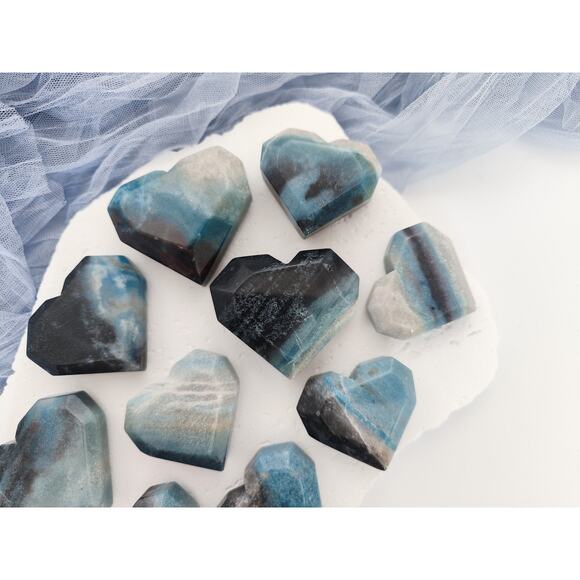 Trolleite Faceted Heart Crystal Carving Healing Crystal - Picture 4 of 9